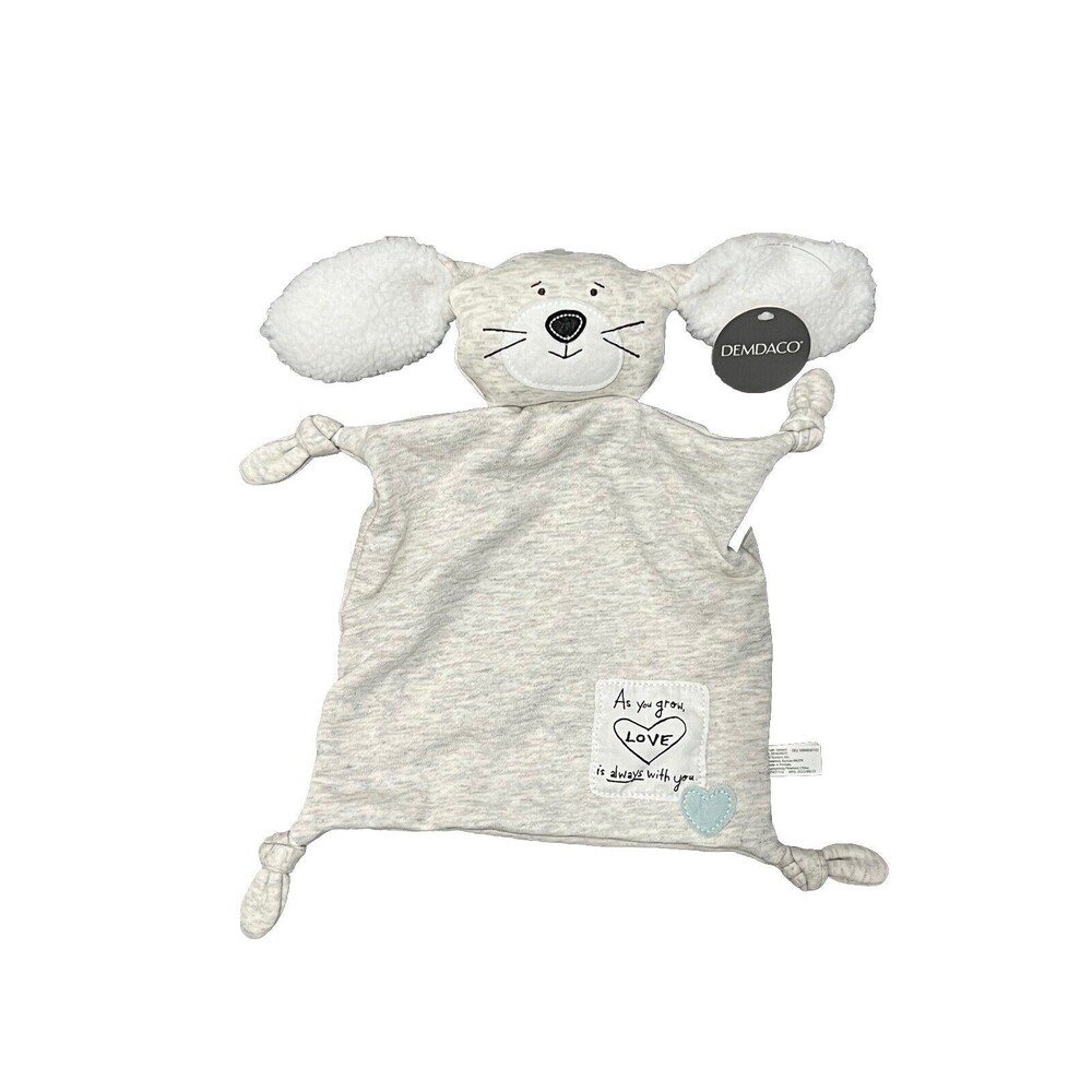 Demdaco POETIC THREADS BUNNY Rabbit Baby Security Blanket Lovey Knotted Rattle